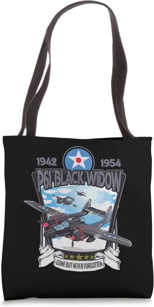 World War 2 P61 Black Widow Fighter Airplane Tote Bag