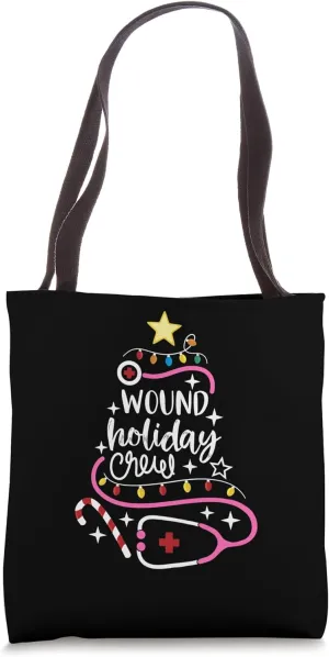 Wound Holiday Crew Xmas Wound Care Nurse Secretary Tote Bag