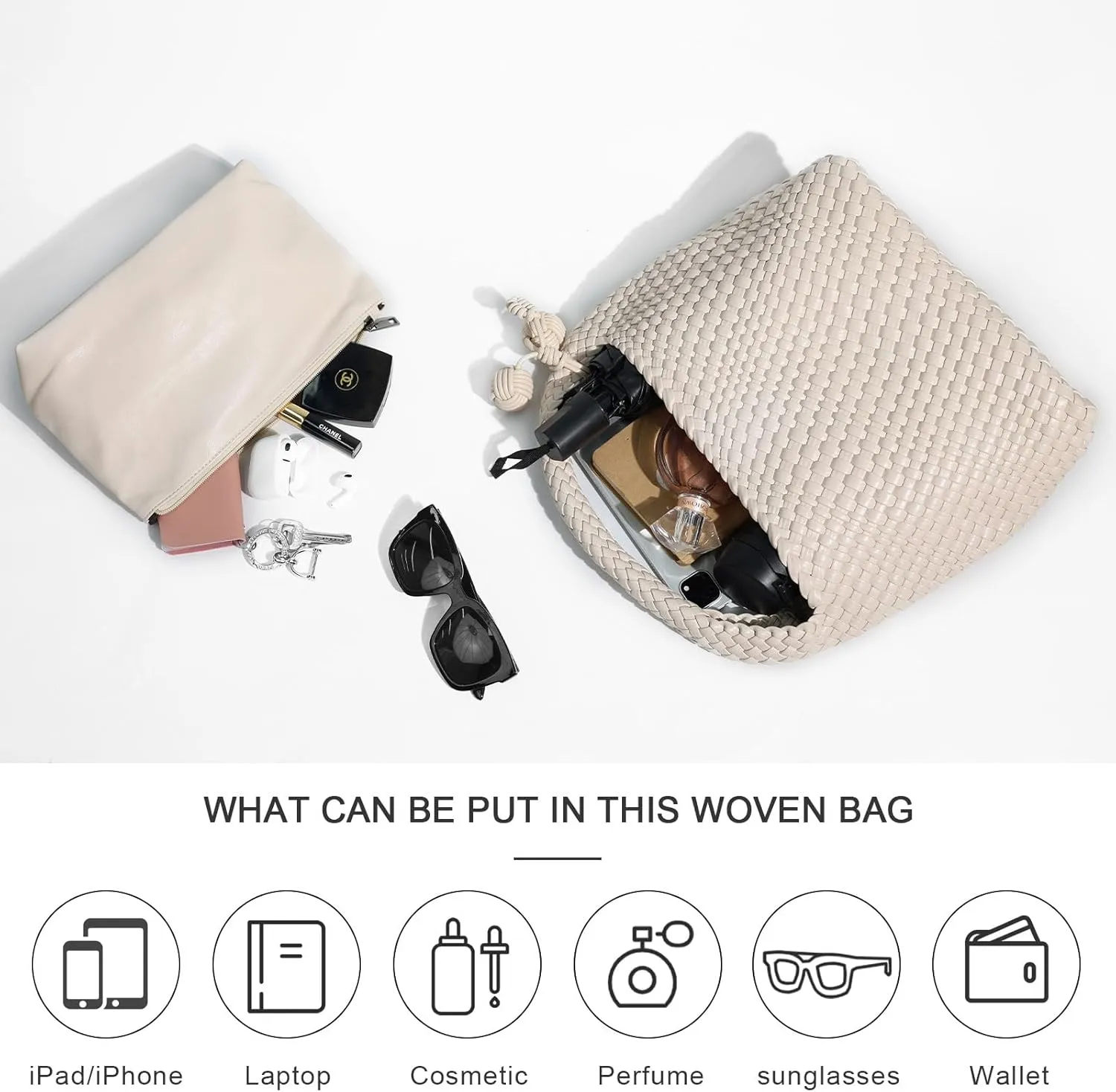 Woven Bag Purses for Women Vegan Leather Tote Bag Braided Shoulder Bag Hobo Underarm Bags