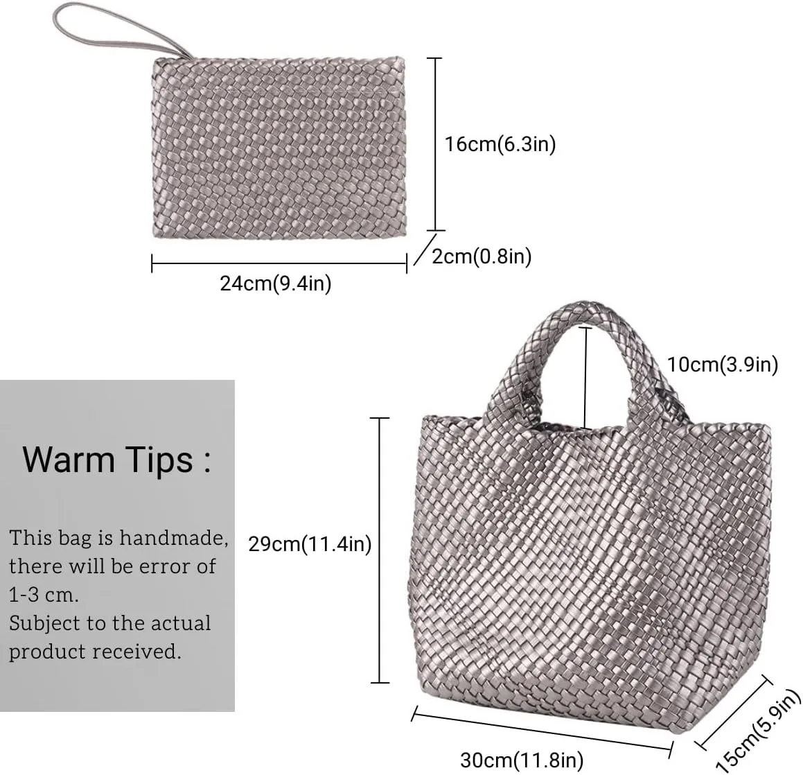 Woven Bags for Women Vegan Leather Tote Shoulder Bags Woven Purses and Handbags Handmade Large Shopper Bag