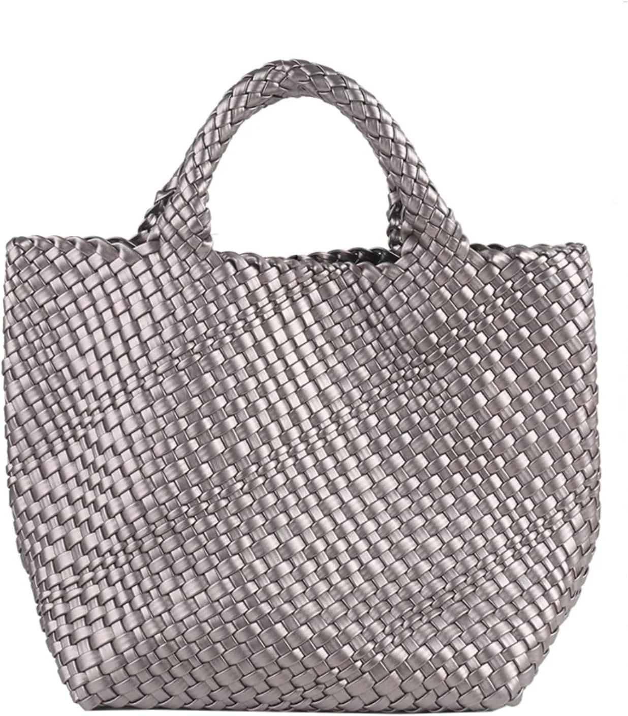 Woven Bags for Women Vegan Leather Tote Shoulder Bags Woven Purses and Handbags Handmade Large Shopper Bag