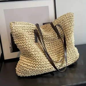 Woven Large Capacity Tote Bag