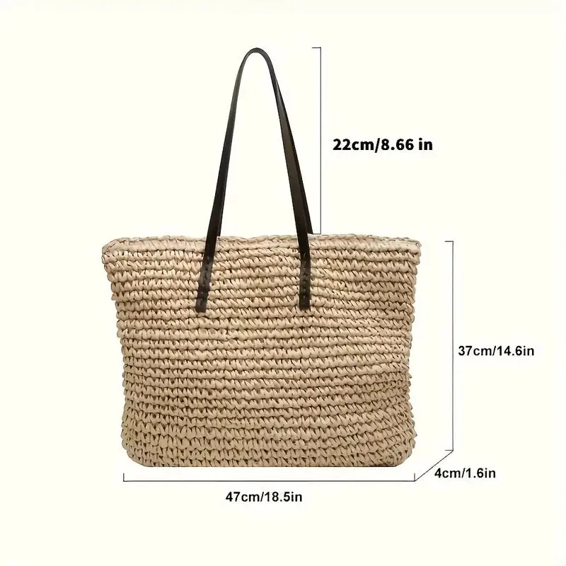 Woven Large Capacity Tote Bag