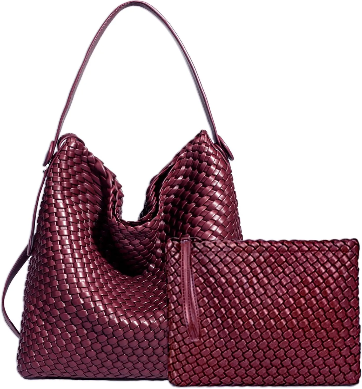 Woven Leather Tote Bag for Women Large Woven purses shoulder bag Fashion Shopping Travel Handbags