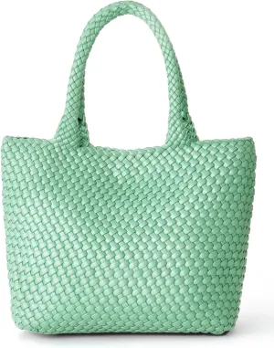 Woven Tote Bag for Women, Fashion Woven Bags for Women Vegan Leather Shoulder Handbags Large Summer Beach Travel Bag