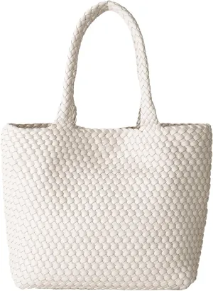 Woven Tote Bag for Women, Fashion Woven Bags for Women Vegan Leather Shoulder Handbags Large Summer Beach Travel Bag