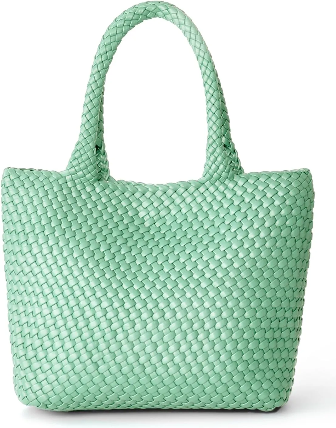 Woven Tote Bag for Women, Fashion Woven Bags for Women Vegan Leather Shoulder Handbags Large Summer Beach Travel Bag