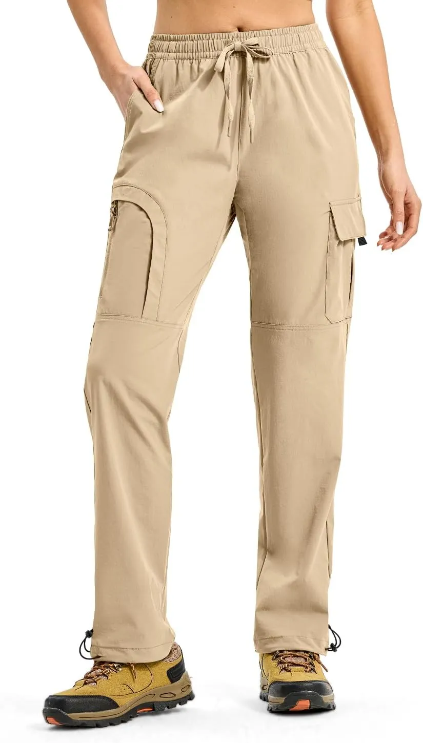 YSENTO Womens Cargo Pants Lightweight Water Resistant Quick Dry Camping Travel Hiking Pants with Pockets