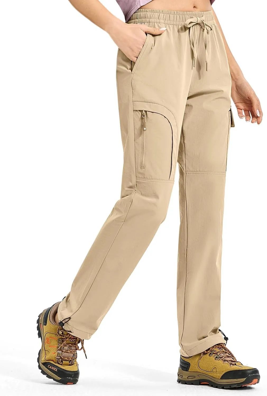 YSENTO Womens Cargo Pants Lightweight Water Resistant Quick Dry Camping Travel Hiking Pants with Pockets