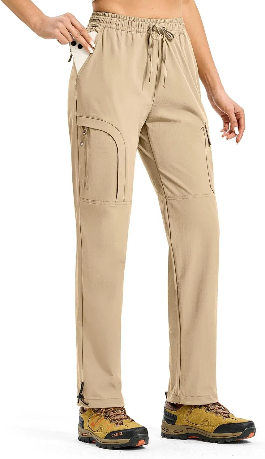 YSENTO Womens Cargo Pants Lightweight Water Resistant Quick Dry Camping Travel Hiking Pants with Pockets