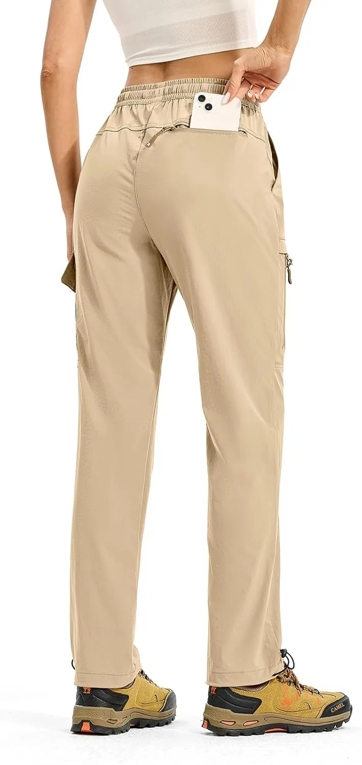 YSENTO Womens Cargo Pants Lightweight Water Resistant Quick Dry Camping Travel Hiking Pants with Pockets