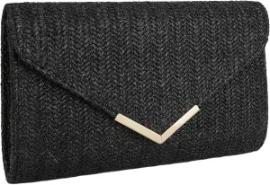 YYW Straw Clutch Purses for Women Summer Beach Woven Wallet Envelope Handbag Shoulder Bag Vacation Handbag