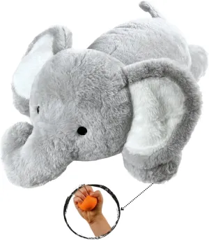 Zen Zoo 27 inch 5lbs Comfort Weighted Stuffed Animal - Implanted Stress Balls, Large Weighted Sensory Plush, Cute Throw Pillow - for Kids and Adults (Elephant)