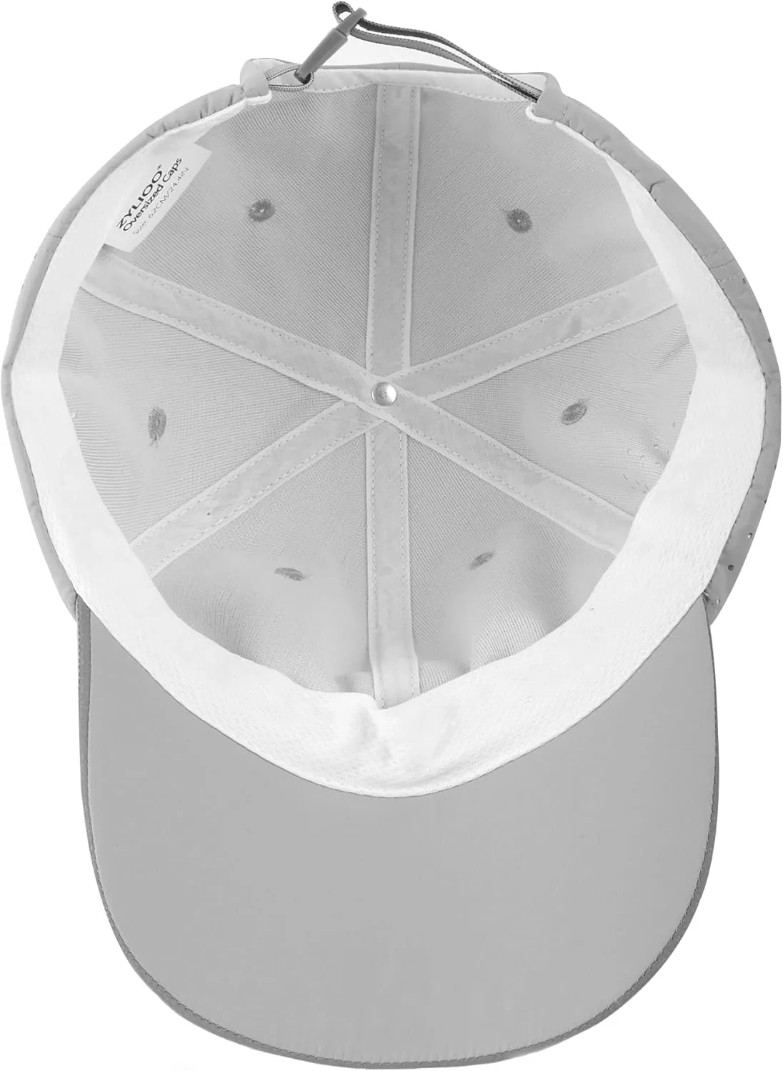 Zylioo XXL 62-65cm Running Cap,Quick Dry 5/6 Panels Sports Cap,UPF Hiking Cap for Big Heads,Breathable Athletic Cap